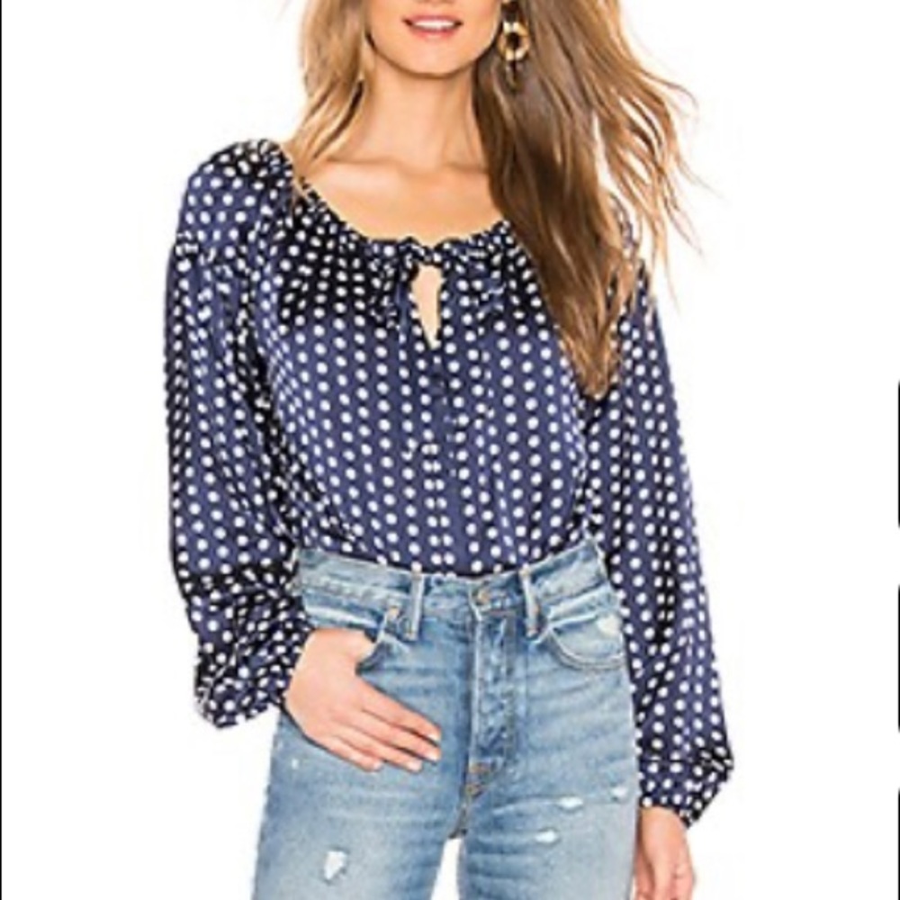 Elsie tie front blouse by line and dot xs